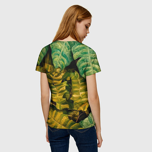 Женская футболка Обезьяна в джунглях / 3D-принт – фото 4