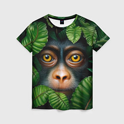 Женская футболка Черная обезьянка
