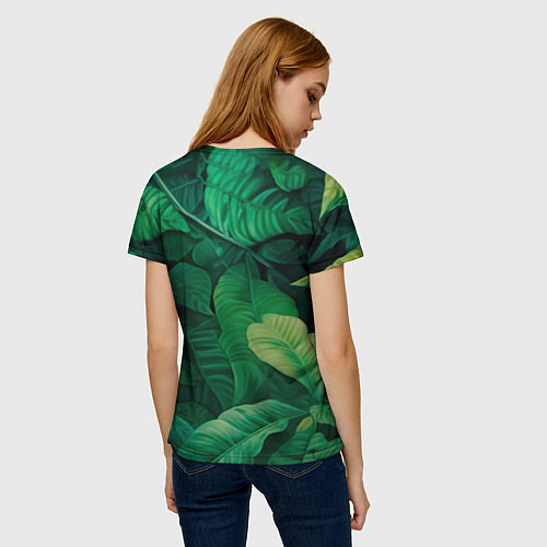 Женская футболка Обезьяна в кустах / 3D-принт – фото 4
