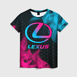 Женская футболка Lexus - neon gradient