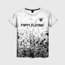 Женская футболка Poppy Playtime glitch на светлом фоне: символ свер
