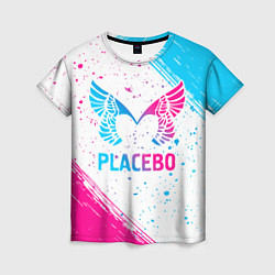 Женская футболка Placebo neon gradient style