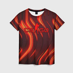 Женская футболка CS GO red neon