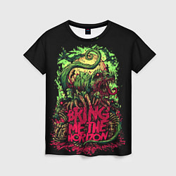 Женская футболка Bring me the horizon dinosaurs