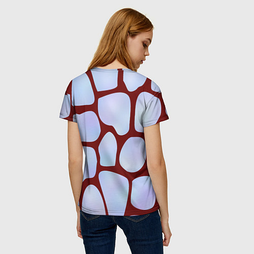 Женская футболка Клеточная ткань / 3D-принт – фото 4