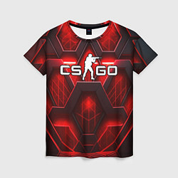Женская футболка CS GO red space abstract