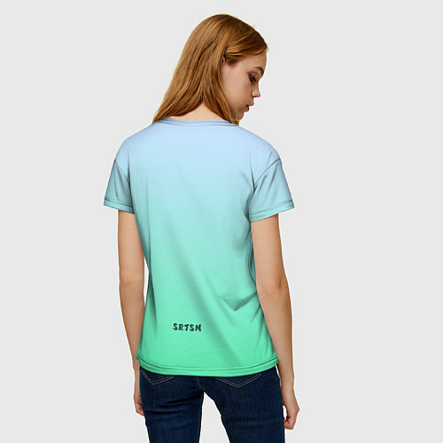 Женская футболка Планктон в тягах бархатных / 3D-принт – фото 4