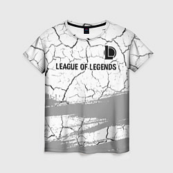Женская футболка League of Legends glitch на светлом фоне: символ с