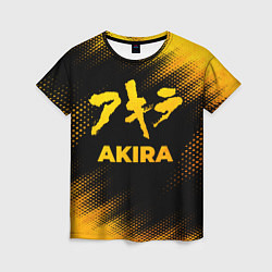 Женская футболка Akira - gold gradient