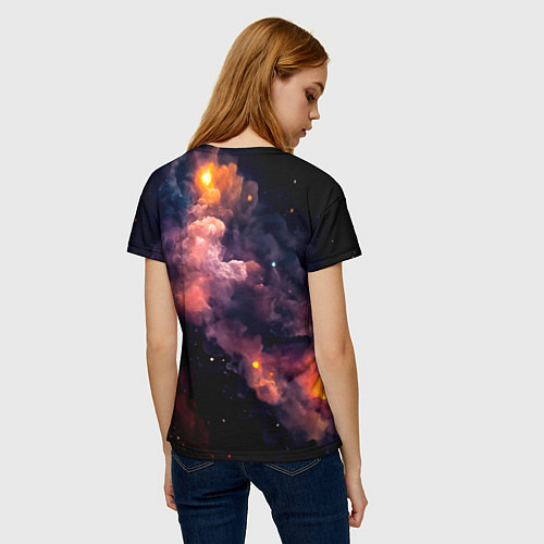 Женская футболка Космический звездный медведь / 3D-принт – фото 4