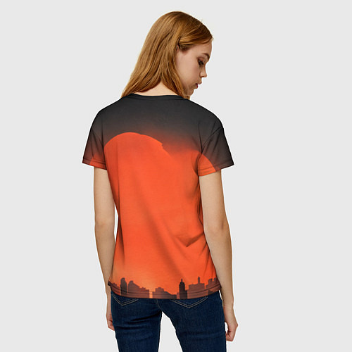 Женская футболка Космический десантник ретро / 3D-принт – фото 4