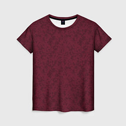 Женская футболка Текстура тёмно-красный