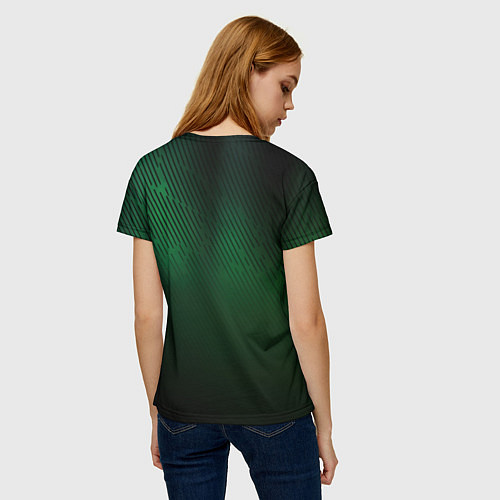Женская футболка CSGO green logo / 3D-принт – фото 4