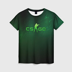 Футболка женская CSGO green logo, цвет: 3D-принт