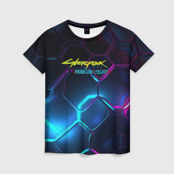 Женская футболка Neon cyberpunk logo