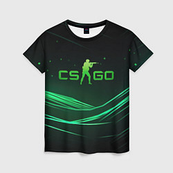 Женская футболка CS GO green logo