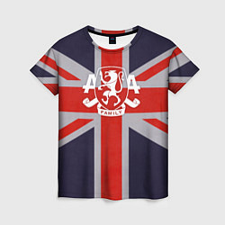 Футболка женская Asking Alexandria британский флаг, цвет: 3D-принт
