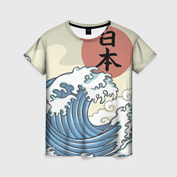 Женская футболка Япония море