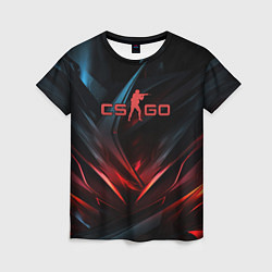 Женская футболка CS GO dark red black