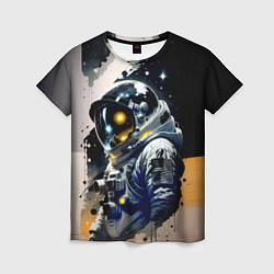 Женская футболка Космонавт в скафандре - набросок