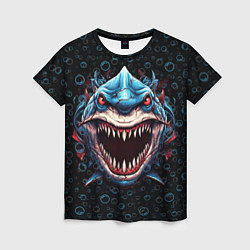 Женская футболка Evil shark