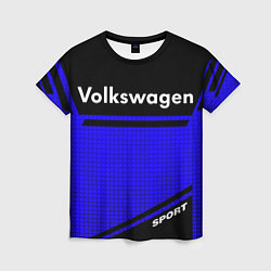 Женская футболка Volkswagen sport blue