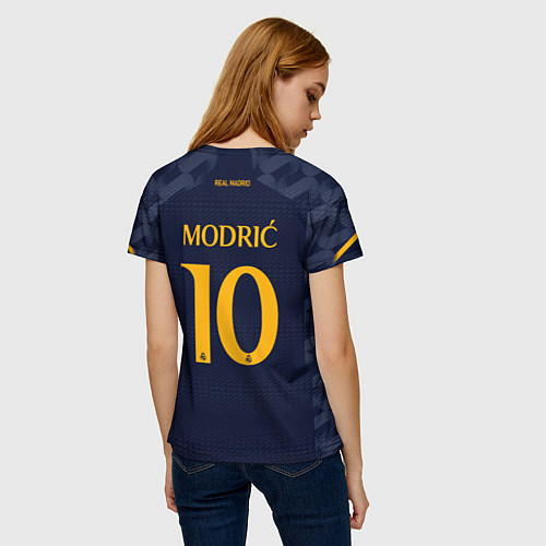 Женская футболка Лука Модрич Реал Мадрид форма 2324 гостевая / 3D-принт – фото 4