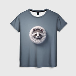 Женская футболка Мордочка маленького енота