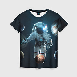 Женская футболка Космонавт планеты