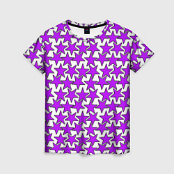 Женская футболка Ретро звёзды фиолетовые