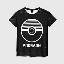 Женская футболка Pokemon glitch на темном фоне
