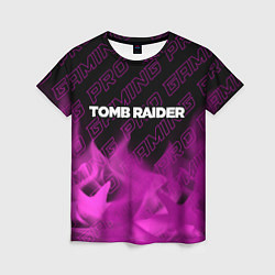 Женская футболка Tomb Raider pro gaming: символ сверху