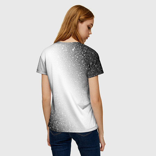 Женская футболка In Flames glitch на светлом фоне: надпись, символ / 3D-принт – фото 4