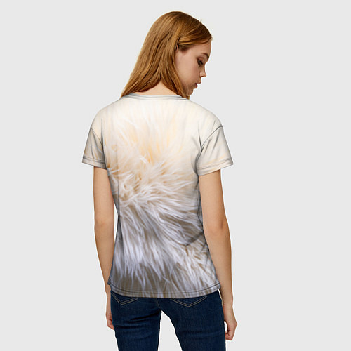Женская футболка Ленивец в меху / 3D-принт – фото 4
