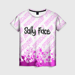 Женская футболка Sally Face pro gaming: символ сверху