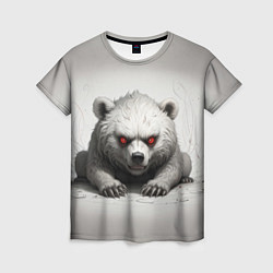 Женская футболка Агрессивный медвежонок