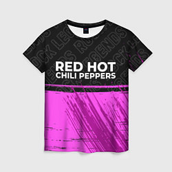 Женская футболка Red Hot Chili Peppers rock legends: символ сверху
