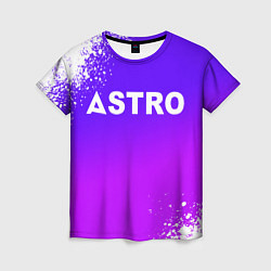 Женская футболка Astro neon background