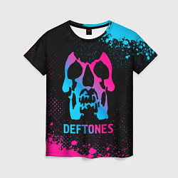 Женская футболка Deftones - neon gradient