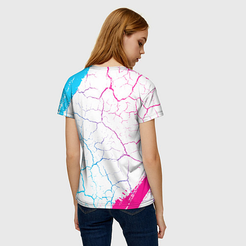 Женская футболка Breaking Benjamin neon gradient style / 3D-принт – фото 4
