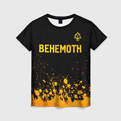 Женская футболка Behemoth - gold gradient: символ сверху