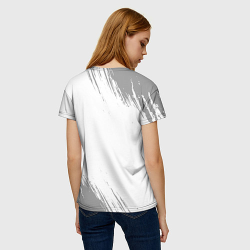 Женская футболка Berserk glitch на светлом фоне: надпись, символ / 3D-принт – фото 4