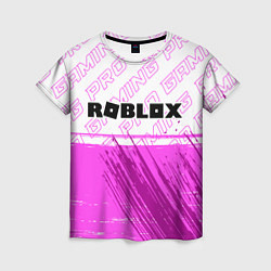 Женская футболка Roblox pro gaming: символ сверху