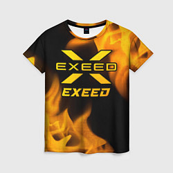 Женская футболка Exeed - gold gradient