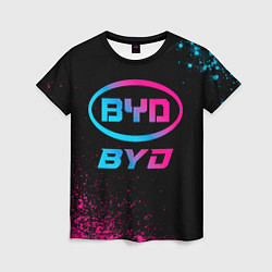 Женская футболка BYD - neon gradient