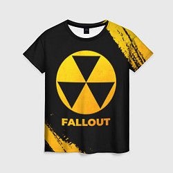 Женская футболка Fallout - gold gradient
