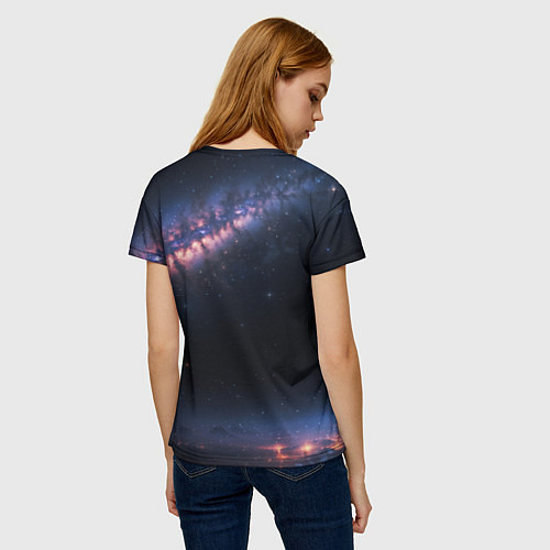 Женская футболка Млечный путь в звездном небе / 3D-принт – фото 4