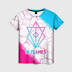 Женская футболка In Flames neon gradient style