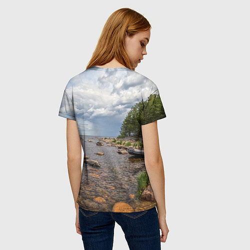 Женская футболка Название озер России / 3D-принт – фото 4