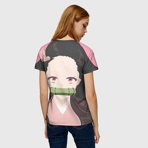 Женская футболка Клинок рассекающий демонов Нэдзуко / 3D-принт – фото 4